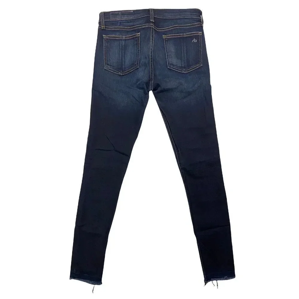 Rag & Bone Blue Raw Hem Dearborn Skinny Jeans- size 27